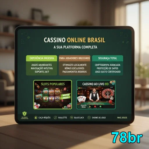 Ilustração de Acesse o cassino online 78br com login rápido e seguro